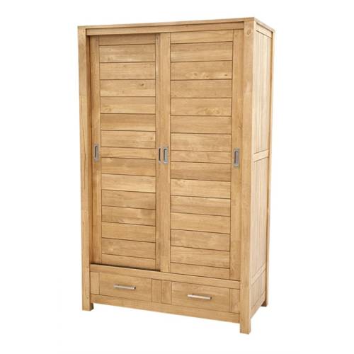 Armoire Bois Massif Porte Coulissante Broadway - Contemporain