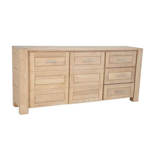 Buffet Design Bois Massif Moka - Contemporain