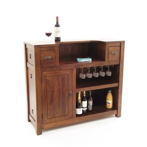 Meuble Mini Bar Salon Bois Massif Tanoa - Exotique