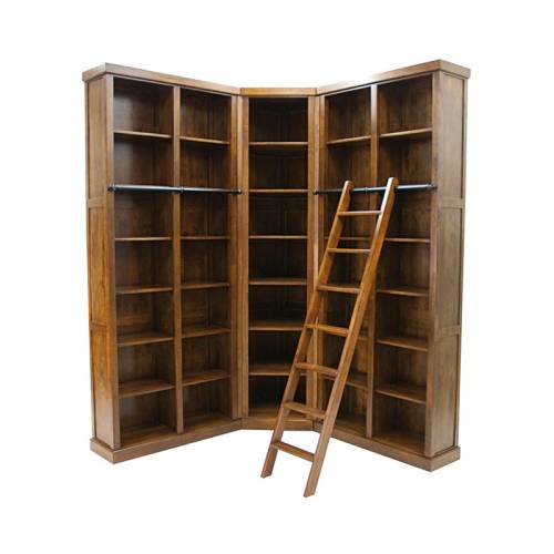 Bibliothèque D'angle Belle Époque Bois Massif Belle Epoque - Contemporain