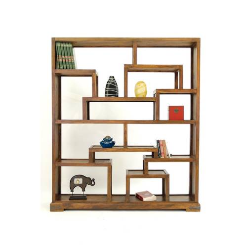 Bibliothèque Asymétrique en Palissandre Lhassa - Exotique