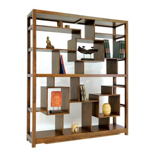 Étagère Moderne Bois Massif Oméga - Contemporain