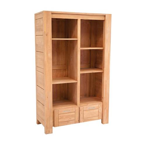 Bibliothèque Moderne Bois Massif Moka - Contemporain