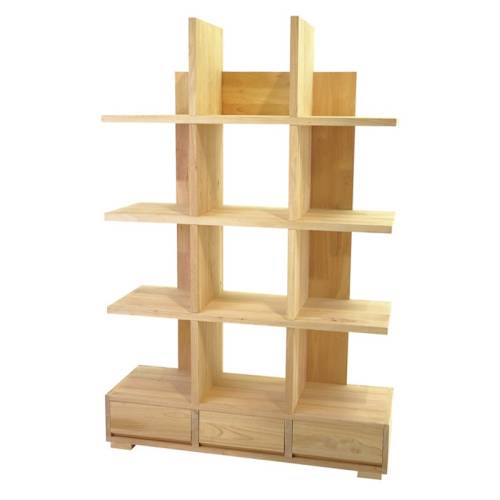 Étagère Design Bois Massif Oméga - Contemporain