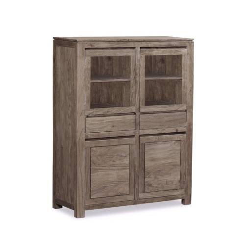 Buffet Haut Tara Grisée Acacia - meuble design haut de gamme