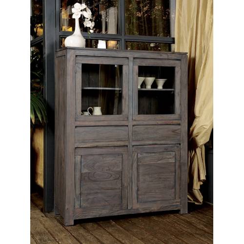 Buffet Haut Tara Grisée Acacia - mobilier style ethnique design