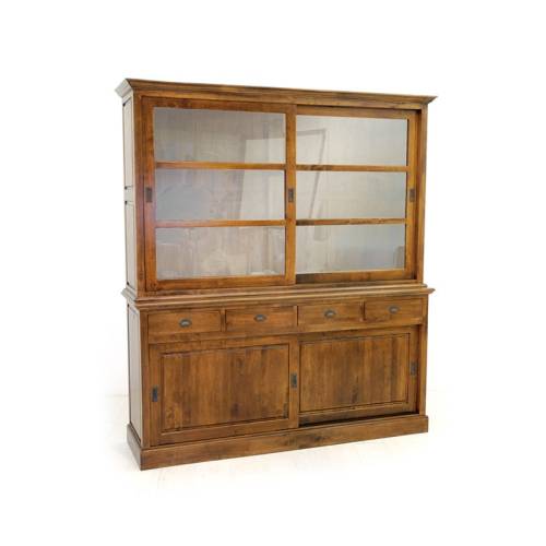 Grand Buffet Vaisselier Bois Massif Tradition - Classique chic
