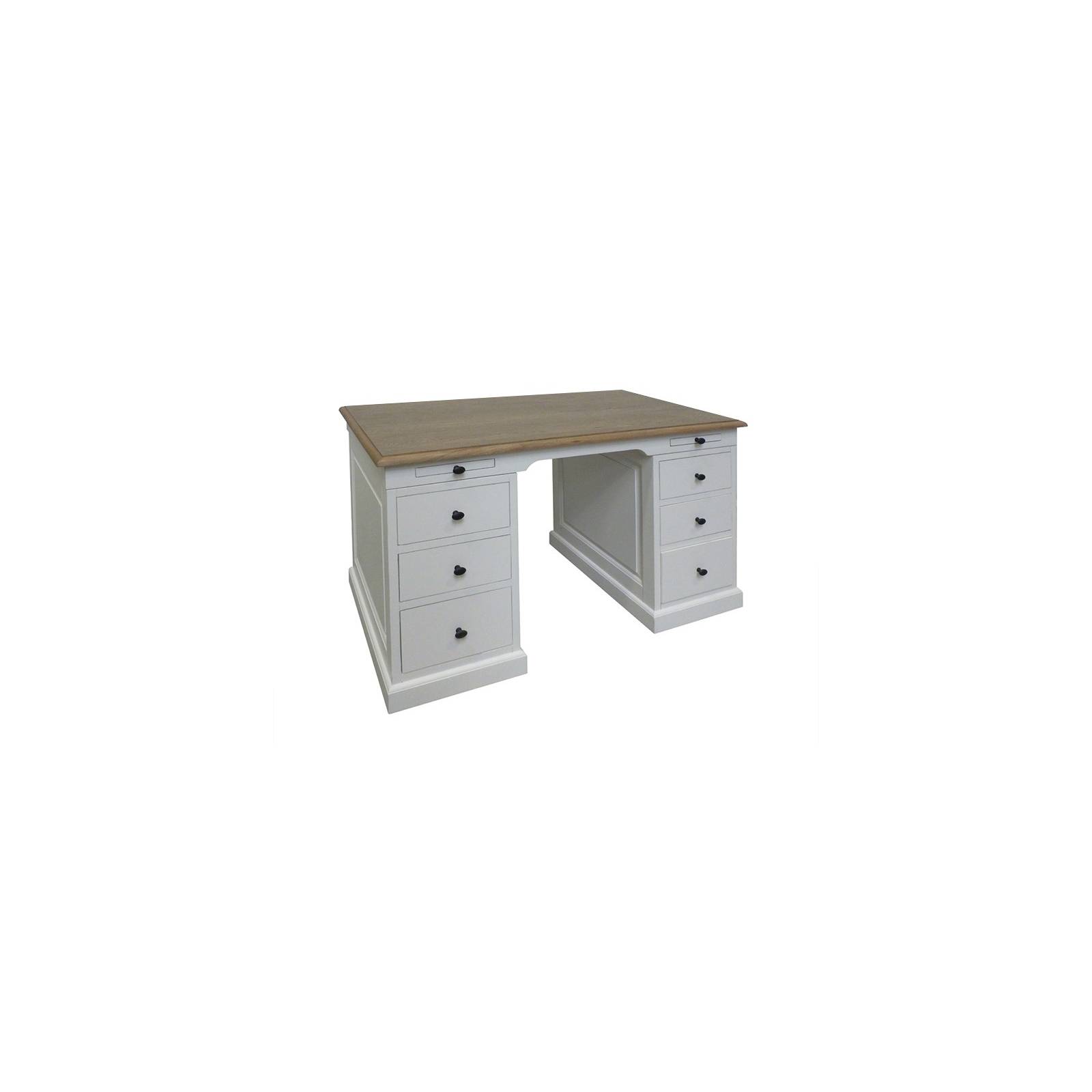 Bureau Blanc En Pin Massif Mobilier Haut De Gamme Camille