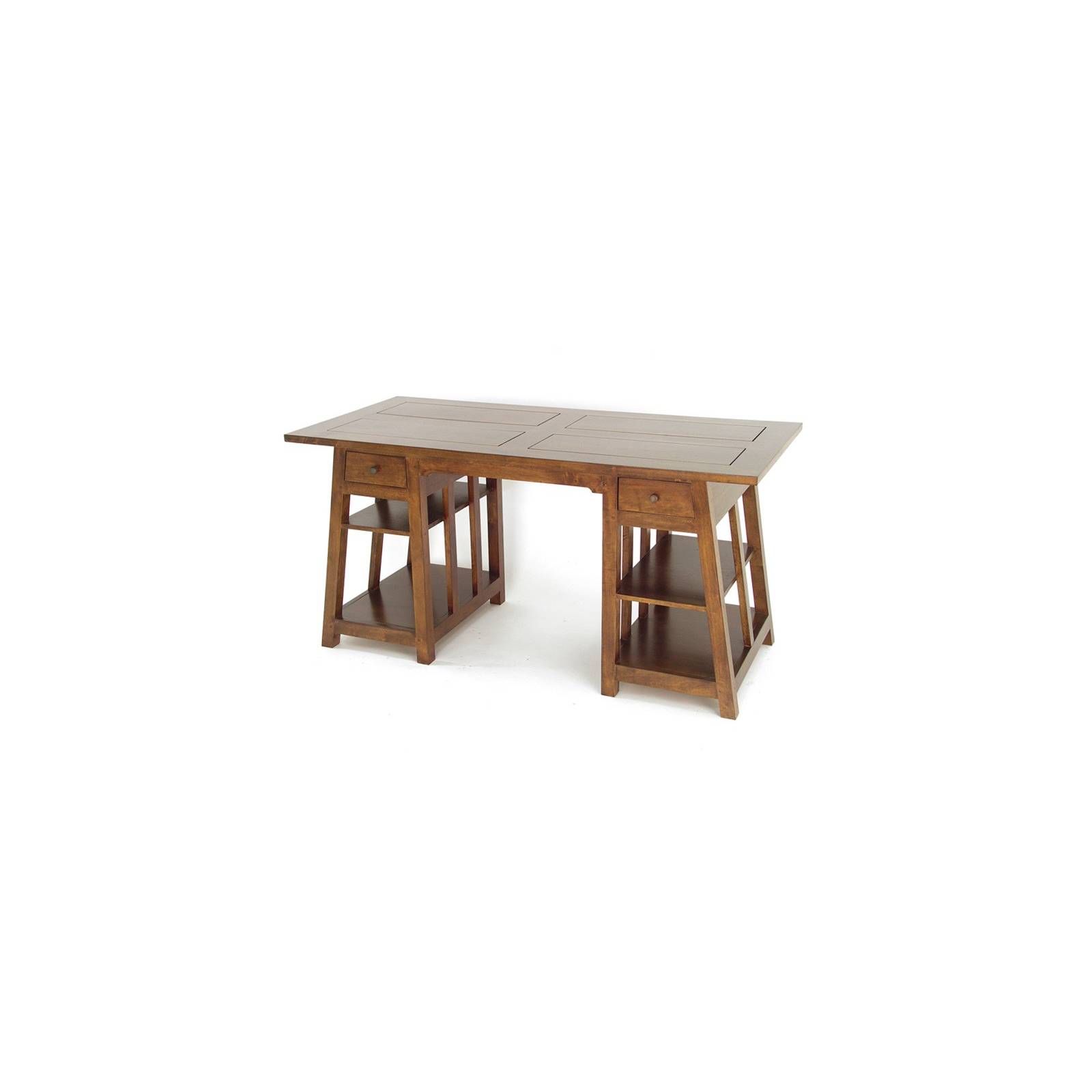 Bureau Tréteaux Omega Hévéa - meuble style design