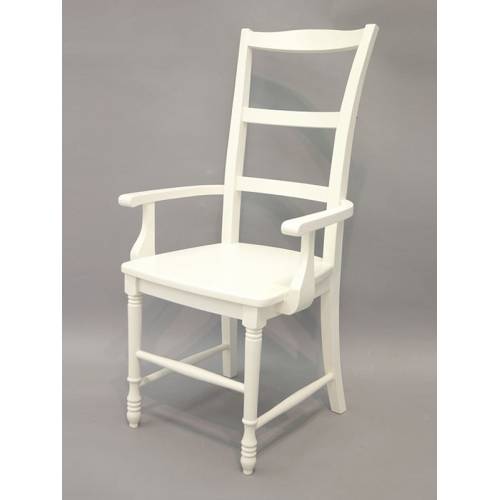 Chaise Bois Massif Blanc Charme - Classique chic