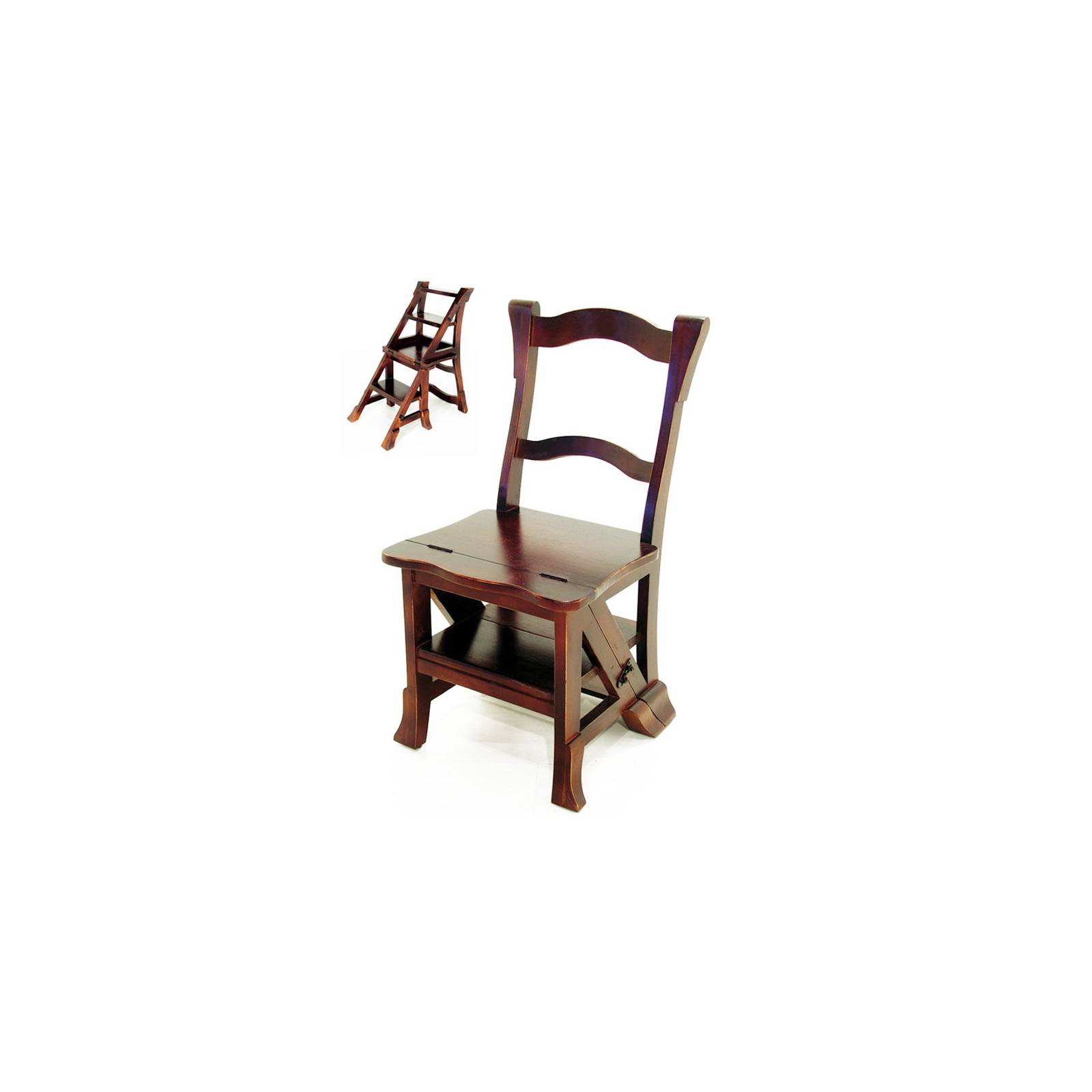 Chaise Escabeau En Hevea Massif Tabouret De Cuisine Tradition