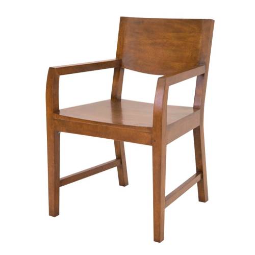 Chaise en Bois Massif Avec Accoudoir Fjord - Contemporain