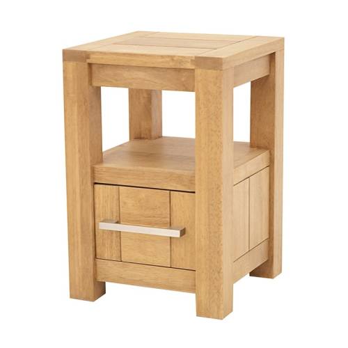 Table de Chevet en Bois Massif Clair Broadway - Contemporain