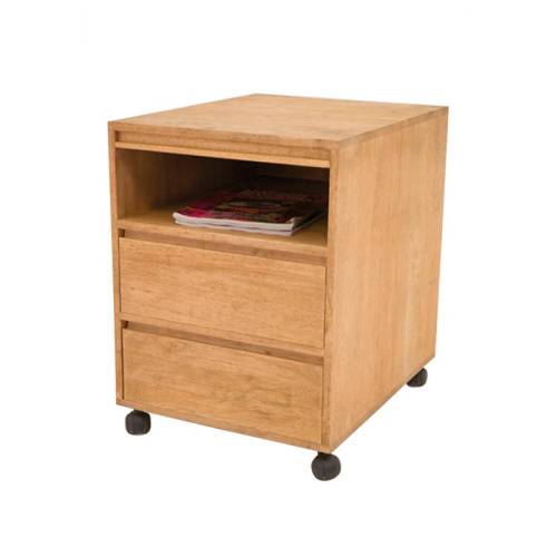 Caisson de Bureau 2 Tiroirs Bois Massif Fjord - Contemporain