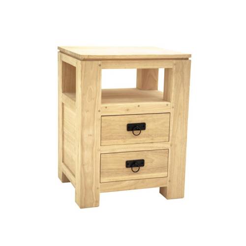 Table de Chevet Bois Massif Oméga - Contemporain