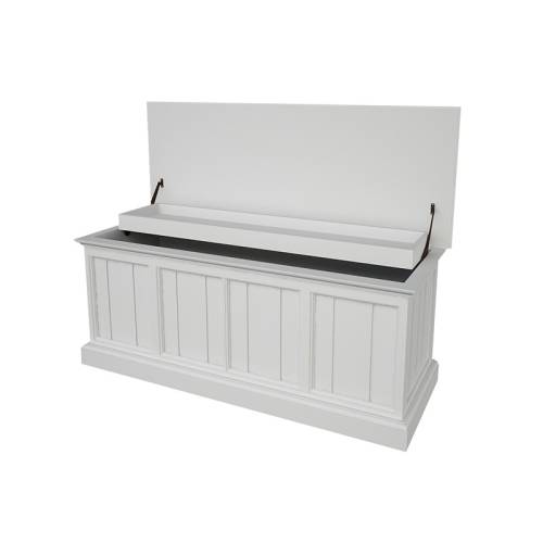 Coffre blanc Torini Acajou - Classique chic