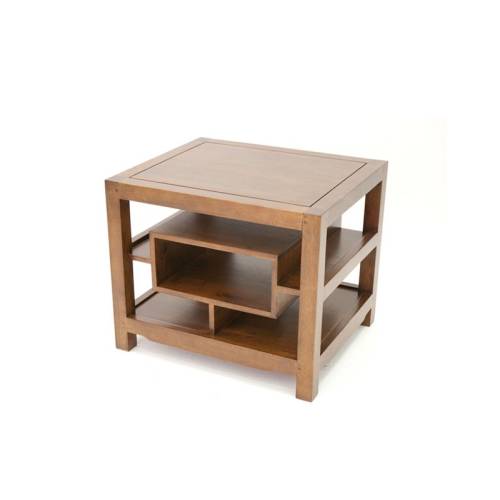 Bout de Canapé Design Bois Massif Oméga - Contemporain
