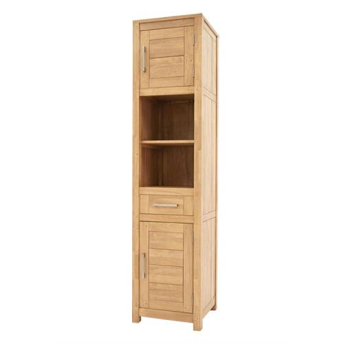 Colonne Meuble Salle De Bain Bois Massif Broadway - Contemporain