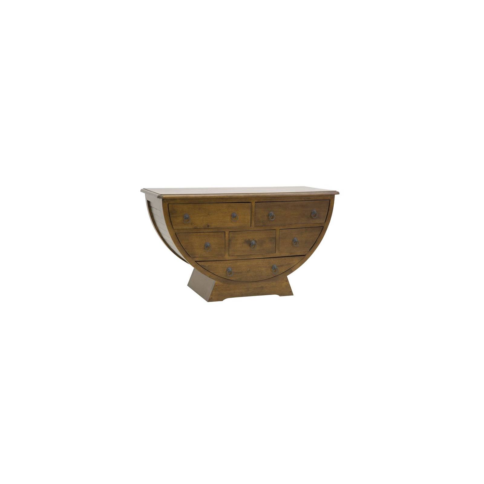 Commode 1/2 Cercle Mini Panama Hévéa - meuble bois massif