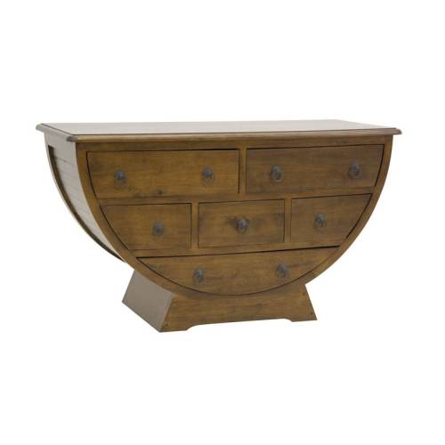 Commode 1/2 Cercle Mini Panama Hévéa - meuble bois massif