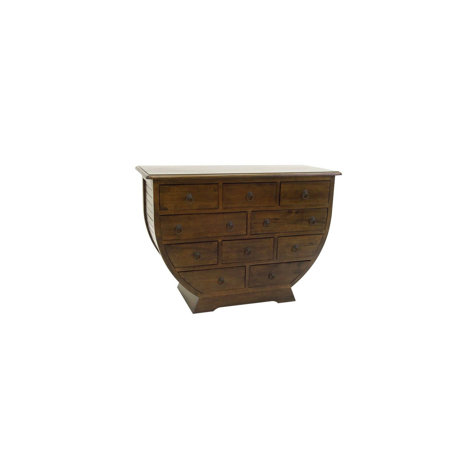 Commode 1/2 Cercle Panama Hévéa - meuble bois massif