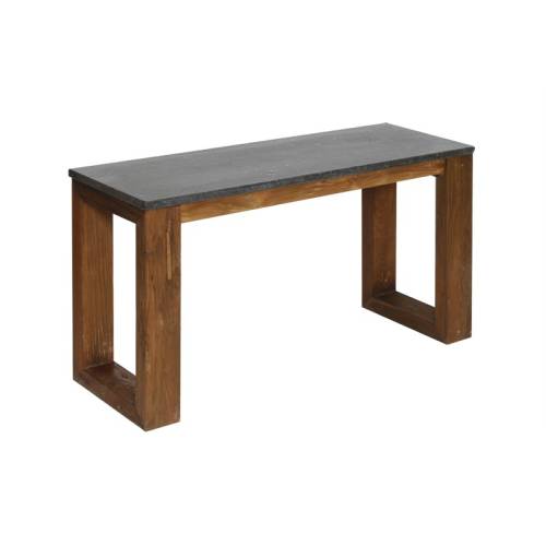 Console en marbre et teck. Meubles de luxe Granit