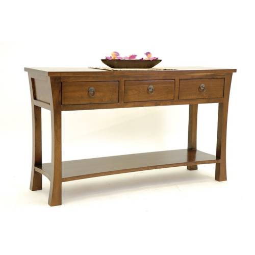 Console Chine Hévéa - meuble bois exotique