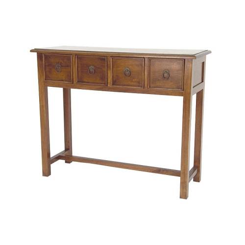 Console Sculptée Bois Massif Tradition - Exotique
