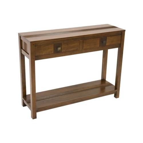 Petite Console Avec Tiroir Bois Massif Siguiri - Exotique