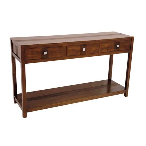 Console 3 Tiroirs Bois Massif Siguiri - Exotique