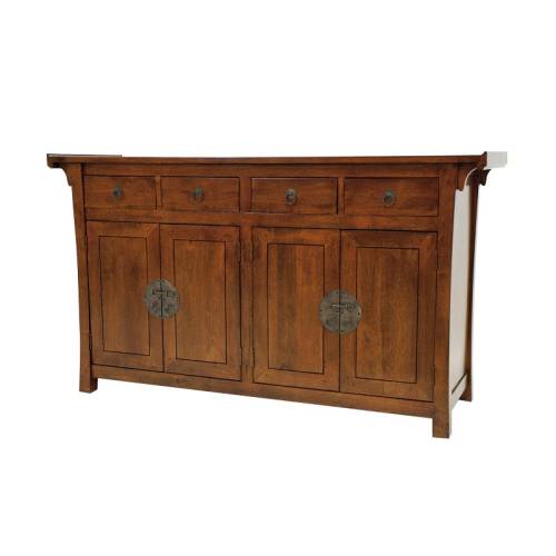 Enfilade 4 Portes Bois Massif Chine - Exotique