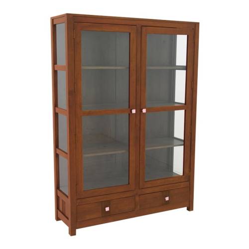 Meuble Vitrine Bois Massif Siguiri - Exotique