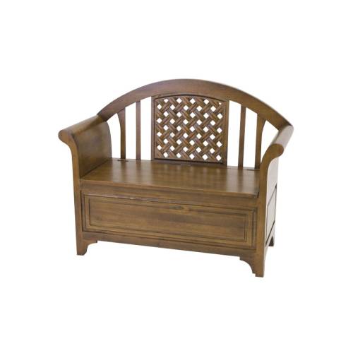 Fauteuil Coffre Bois Massif Panama - Classique chic