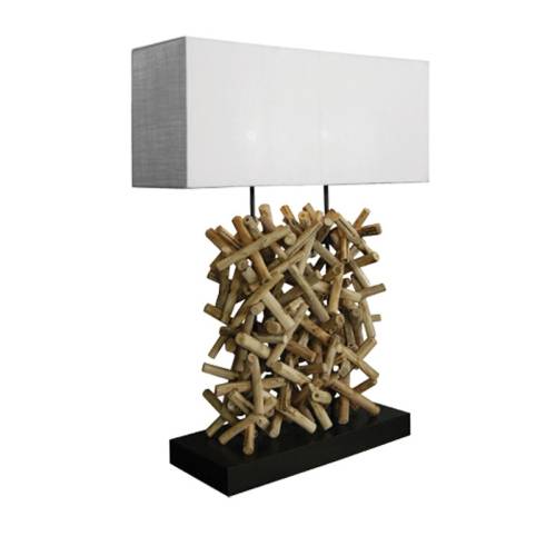 Lampe Séoul Bois Flotté - déco style exotique