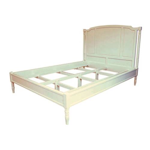 Lit 160 Blanc Bois Massif Charme - Classique chic