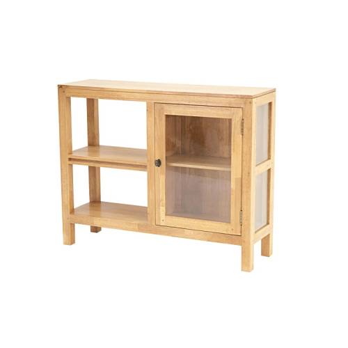 Meuble Range Serviette Salle de Bain Bois Massif Fjord - Contemporain