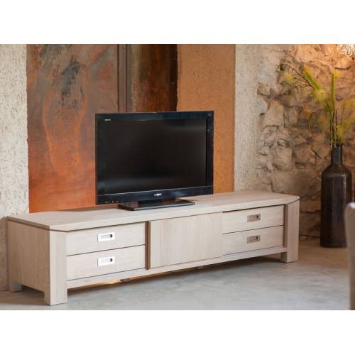 Meuble Tv Grand Modèle Chêne Line - achat meubles