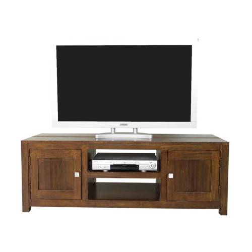 Meuble TV Avec Rangement Bois Massif Siguiri - Exotique
