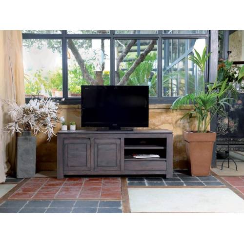 Meuble Tv PM Tara Grisée Acacia - Exotique