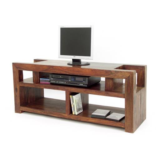 Meuble Tv Design Zen Palissandre - meubles bois exotique	