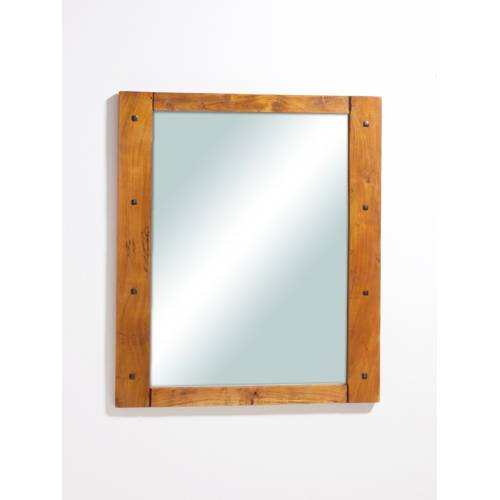 Miroir calcutta en acacia massif