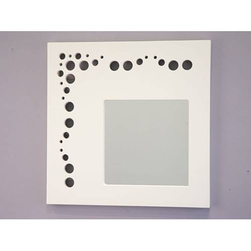 Miroir Carré Bois Massif Océania - Exotique