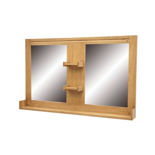 Miroir Salle de Bain Double Vasque Bois Massif Fjord - Contemporain