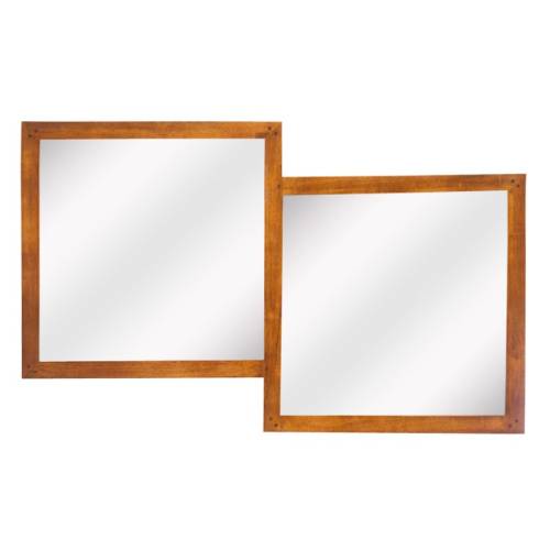 Miroir Double Bois Massif Oméga - Exotique