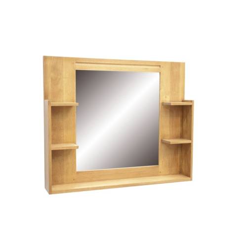 Miroir Salle de Bain Simple Bois Massif Fjord - Contemporain