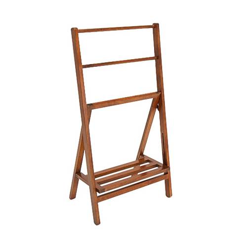 Porte Serviette Sur Pied Bois Massif Tradition - Classique chic