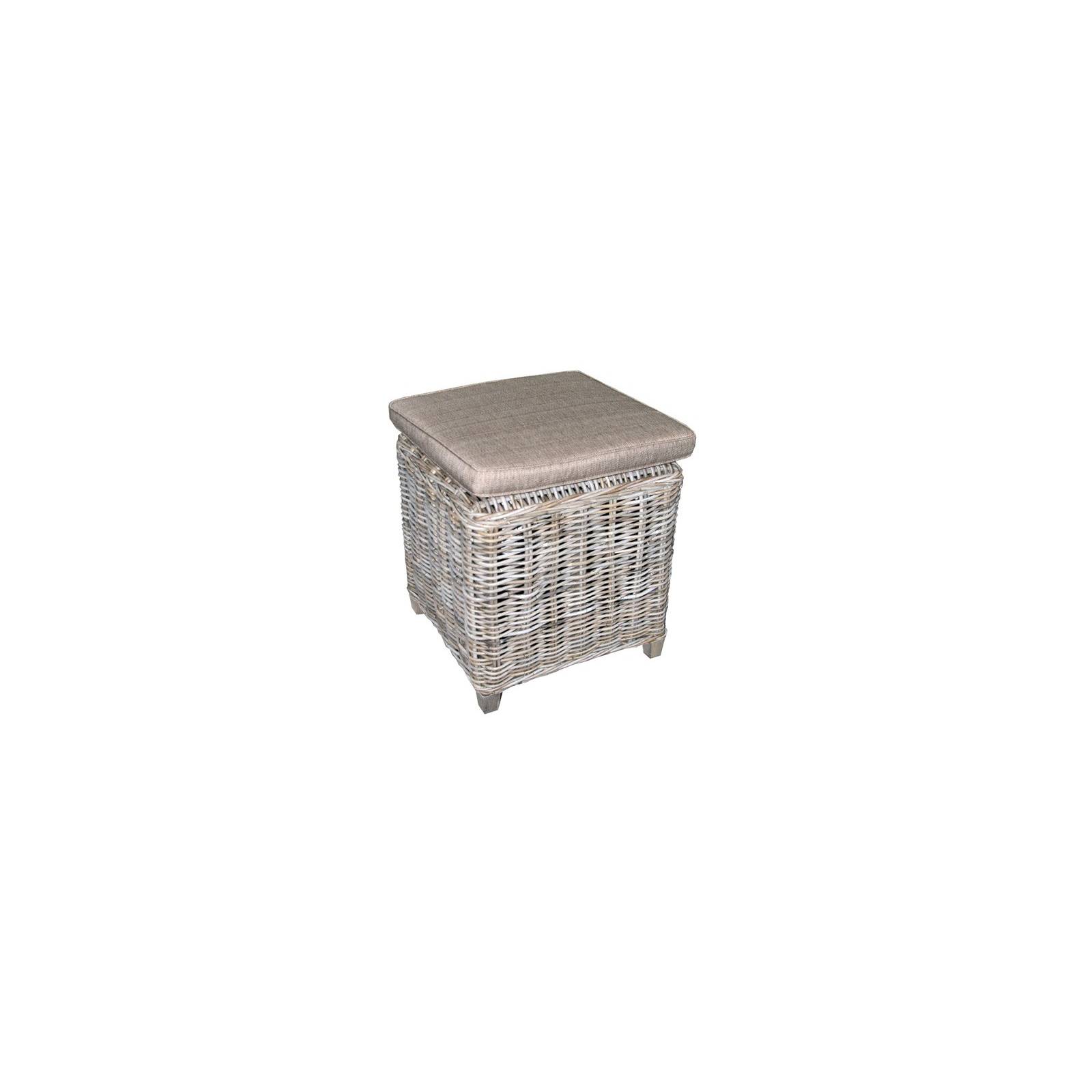 Pouf Tennesee Kobo Rotin - repose pieds en rotin