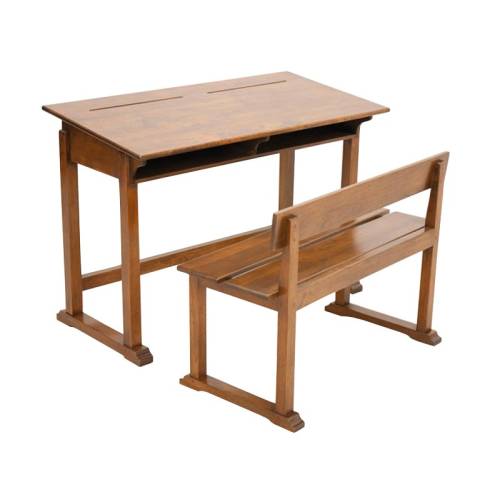 Pupitre D'écolier en Bois Massif Tradition - Classique chic