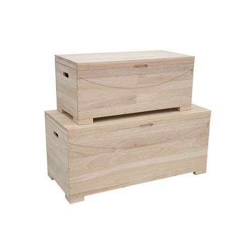 Set 2 Coffres Bois Massif Horizon - Exotique