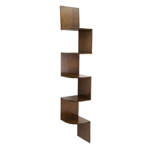 Étagère Murale D'angle Bois Massif Montréal - Contemporain